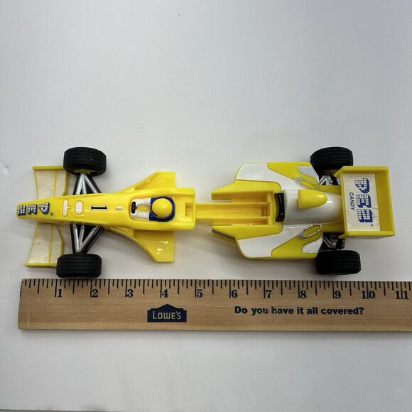 Pez Dispenser Formula One Yellow Pull n Go Race Car 2003 Working - Picture 11 of 11